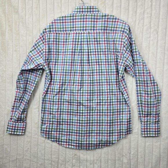 Peter Millar Men's Blue Red Green Plaid Button Down Shirt Long Sleeve Size L - Picture 5 of 9